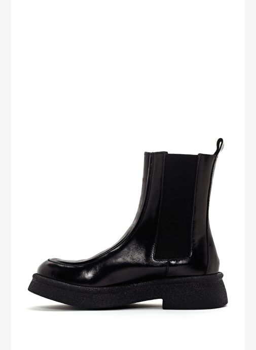 Kadın Siyah Rugan Deri Chelsea Bot 25WFD290316 - Görsel 3