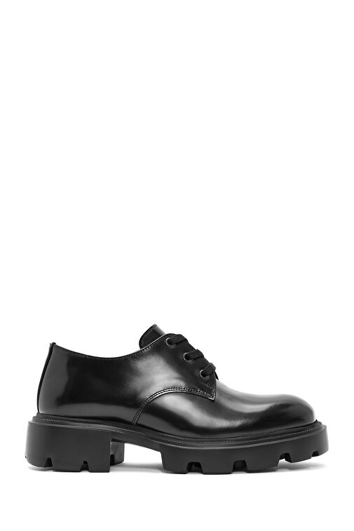 Derimod Derimod Kadın Siyah Bağcıklı Deri Oxford Ayakkabı 24WFD236422 Basketbol Ayakkabıları | Boyner Siyah - 2. görsel