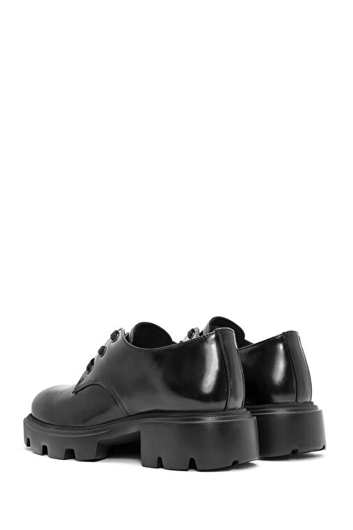 Derimod Derimod Kadın Siyah Bağcıklı Deri Oxford Ayakkabı 24WFD236422 Basketbol Ayakkabıları | Boyner Siyah - 6. görsel