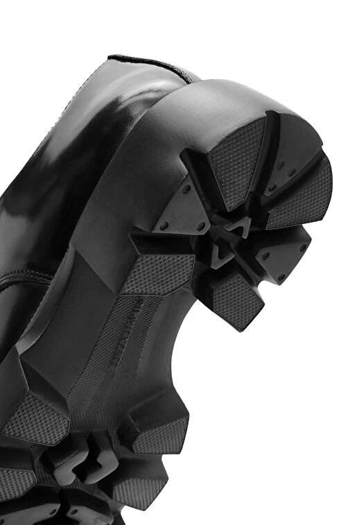 Derimod Derimod Kadın Siyah Bağcıklı Deri Oxford Ayakkabı 24WFD236422 Basketbol Ayakkabıları | Boyner Siyah - 9. görsel