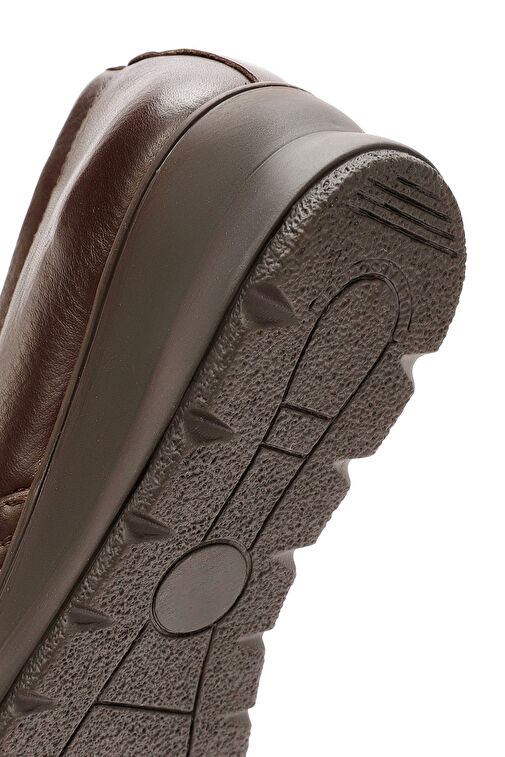 Derimod Kahverengi Kadın Deri Loafer 24WFD236818 - Görsel 9