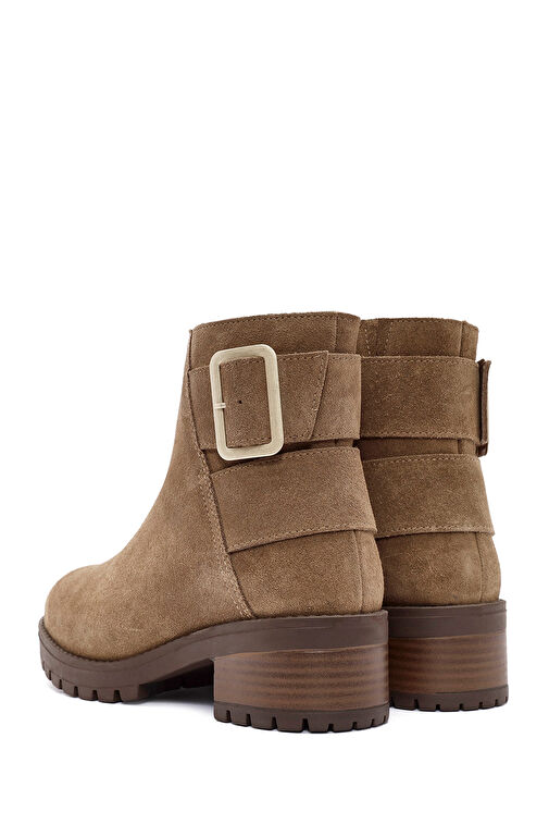 Derimod Derimod Kadın Taba Fermuarlı Kalın Topuklu Süet Deri Bot 24WFD237210 | Boyner Taba - 8. görsel