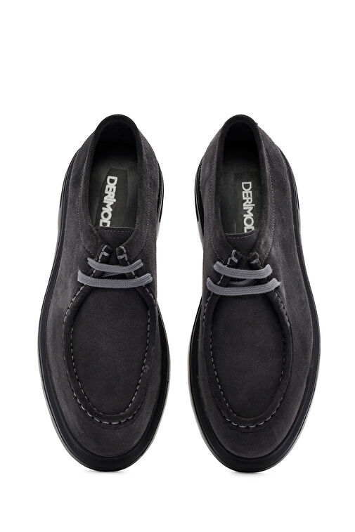 Derimod Derimod Erkek Gri Bağcıklı Süet Deri Casual Ayakkabı 24WFD631710 | Boyner Gri - 8. görsel