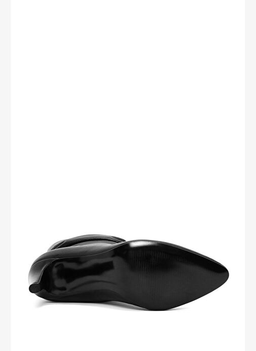 Kadın Siyah Topuklu Deri Bot 25AFD160318 - Görsel 7