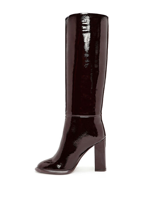 Derimod Derimod Kadın Bordo Kalın Topuklu Deri Çizme 24WFD132616 Bot | Boyner Bordo - 5. görsel