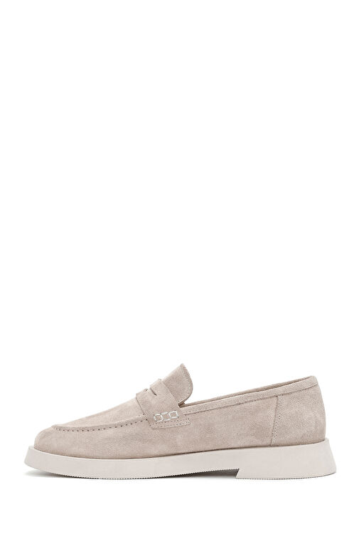 Derimod Derimod Kadın Bej Süet Deri Maskülen Loafer 24WFD132810 | Boyner Bej - 3. görsel