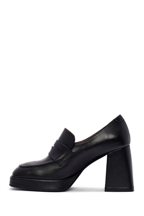 Derimod Siyah Kadın Deri Loafer 24WFD132918 - Görsel 5