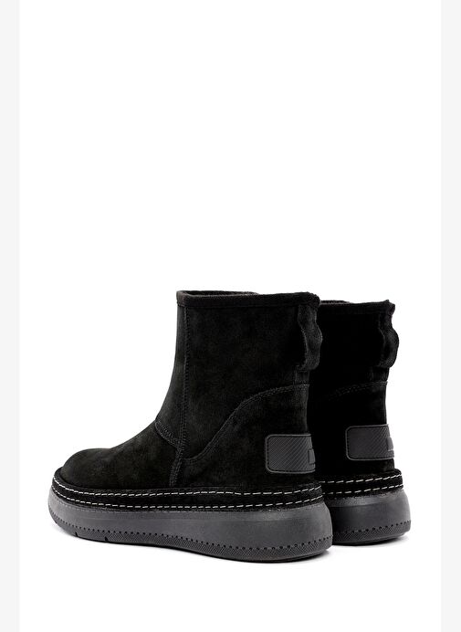 Kadın Siyah Süet Deri Teddy Bot 25WFD130410 - Görsel 7
