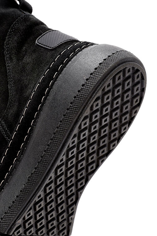 Kadın Siyah Süet Deri Bot 24WFD133710 - Görsel 9