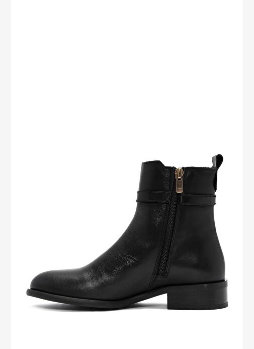 Kadın Siyah Fermuarlı Deri Bot 25WFD280218 - Görsel 3