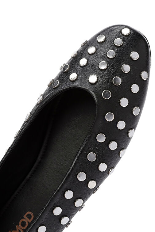 Derimod Siyah Kadın Deri Babet 24WFD1407TS - Görsel 9