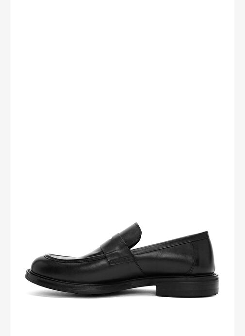 Erkek Siyah Deri Klasik Loafer 25WFD750518 - Görsel 3