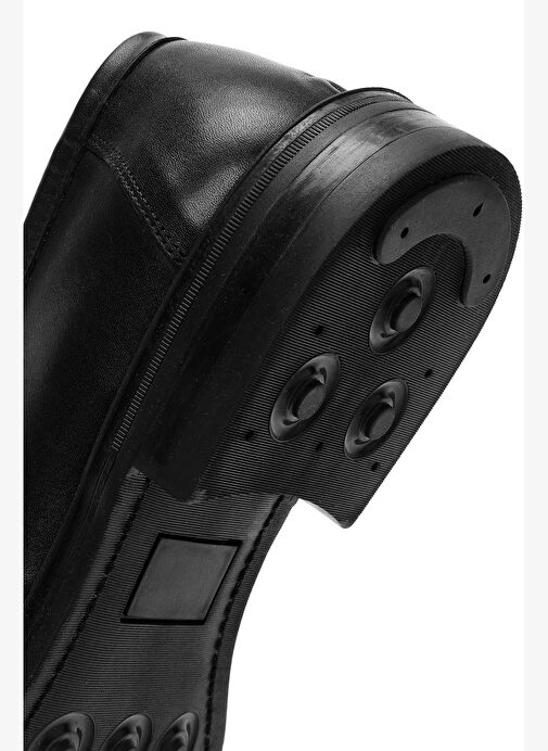 Erkek Siyah Deri Klasik Loafer 25WFD750518 - Görsel 9