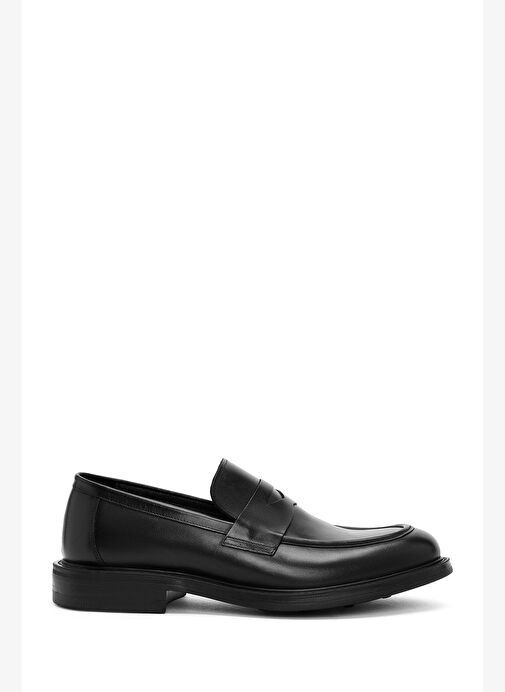 Erkek Siyah Deri Klasik Loafer 25WFD750518 - Görsel 2