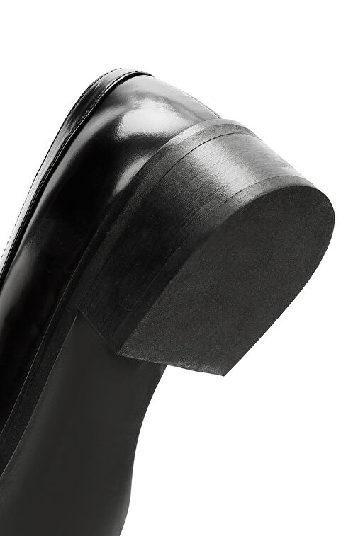 Derimod Siyah Kadın Deri Loafer 24WFD141122 - Görsel 9