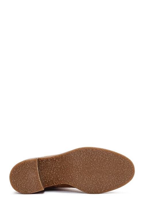 Kadın Kahverengi Fermuarlı Kalın Topuklu Süet Deri Bot 24WFD162710 - Görsel 7