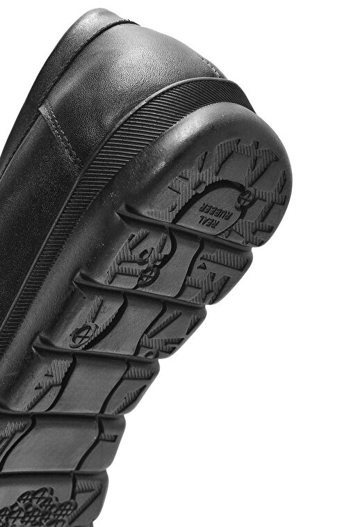 Derimod Siyah Kadın Deri Loafer 24WFD413218 - Görsel 9