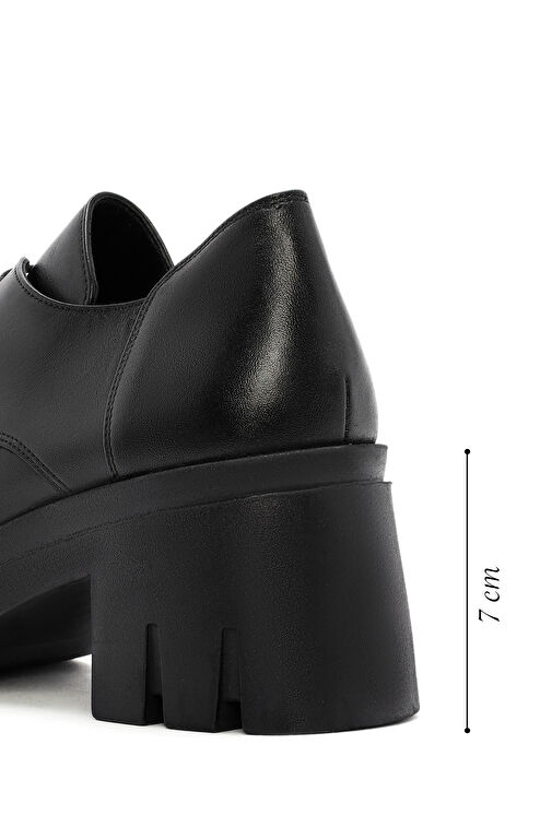 Derimod Siyah Kadın Deri Topuklu Ayakkabı 24WFD413618 - Görsel 3