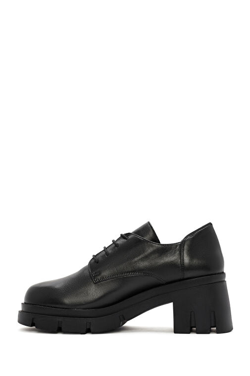 Derimod Siyah Kadın Deri Topuklu Ayakkabı 24WFD413618 - Görsel 5