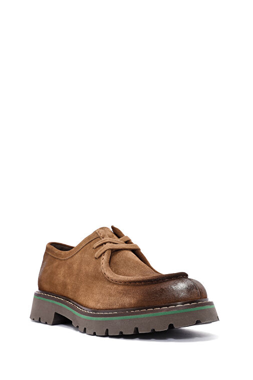 Erkek Taba Bağcıklı Süet Deri Casual Ayakkabı 24WFD740510 - Görsel 7