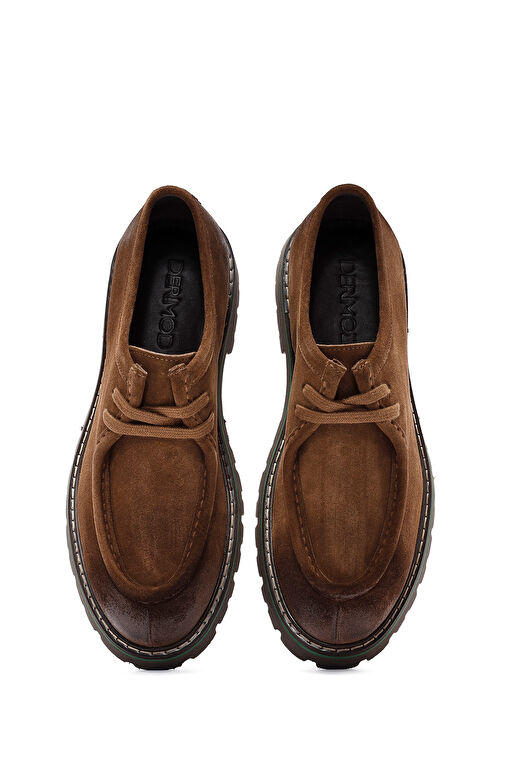 Erkek Taba Bağcıklı Süet Deri Casual Ayakkabı 24WFD740510 - Görsel 8