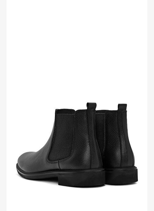 Erkek Siyah Deri Casual Chelsea Bot 25WFD7540FT - Görsel 7
