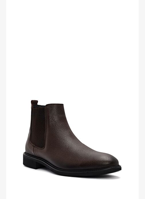 Erkek Kahverengi Deri Casual Chelsea Bot 25WFD7540FT - Görsel 8