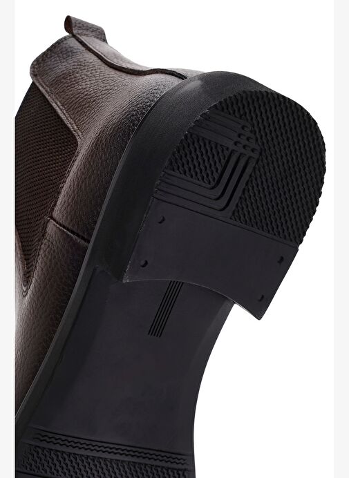 Erkek Kahverengi Deri Casual Chelsea Bot 25WFD7540FT - Görsel 9