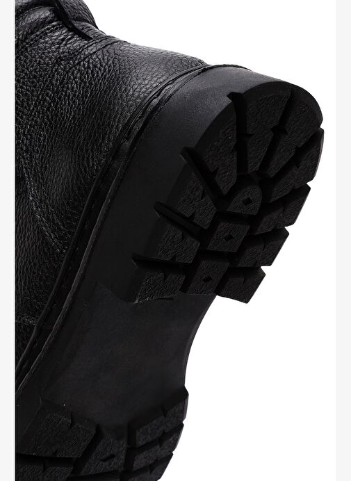 Erkek Siyah Bağcıklı Deri Casual Bot 25WFD7542FT - Görsel 9