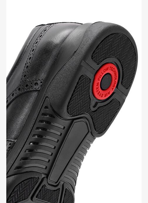 Erkek Siyah Bağcıklı Deri Casual Ayakkabı 25WFD677418 - Görsel 9