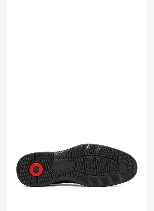 Erkek Siyah Bağcıklı Deri Casual Ayakkabı 25WFD677418 - Görsel 5