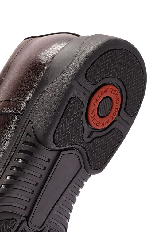 Erkek Kahverengi Bağcıklı Deri Casual Ayakkabı 24WFD677518 - Görsel 9