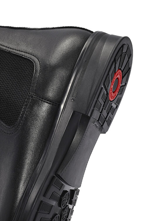 Erkek Siyah Deri Chelsea Bot 24WFD677618 - Görsel 9