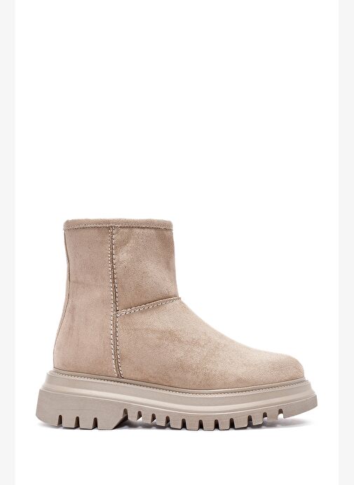 Kadın Bej Fermuarlı Süet Bot 25WFE250110 - Görsel 2