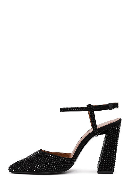 Derimod Siyah Kadın Deri Topuklu Ayakkabı 24WFD1210TS - Görsel 6