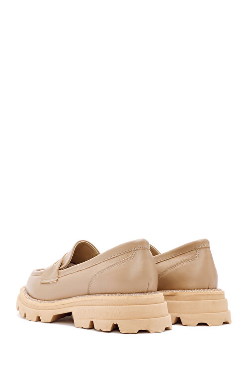 Derimod Bej Kadın Deri Loafer 24WFD188718 - Görsel 6