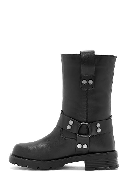 Derimod Derimod Kadın Siyah Zımba Detaylı Deri Bot 24WFD210618 | Boyner Siyah - 3. görsel