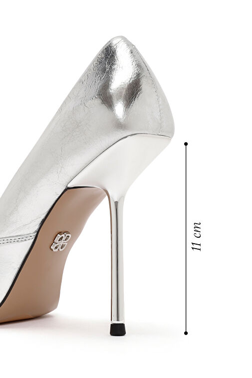 Derimod Gümüş Kadın Deri Stiletto 24WFD490232 - Görsel 3