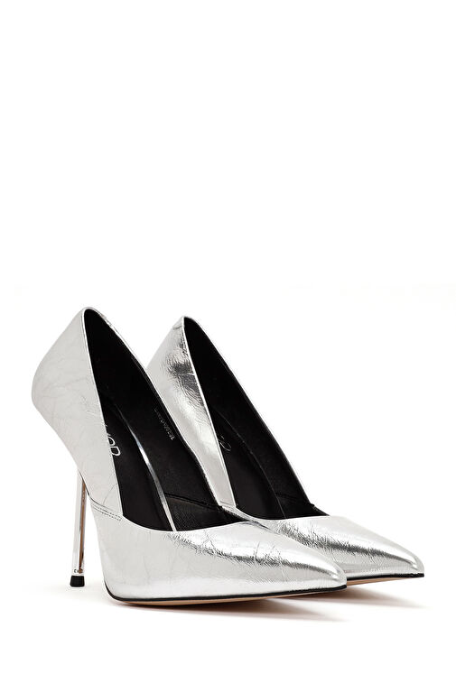 Derimod Gümüş Kadın Deri Stiletto 24WFD490232 - Görsel 4