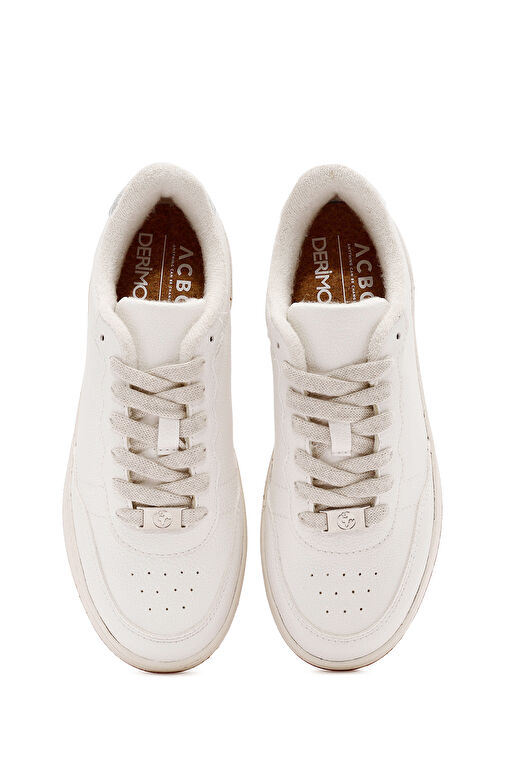 Derimod Beyaz Kadın Deri Sneaker 24WFD435214 - Görsel 8