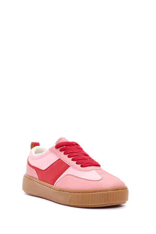 ACBC x Derimod Kadın Pembe Bağcıklı Süet Sneaker 24WFD435310 - Görsel 7