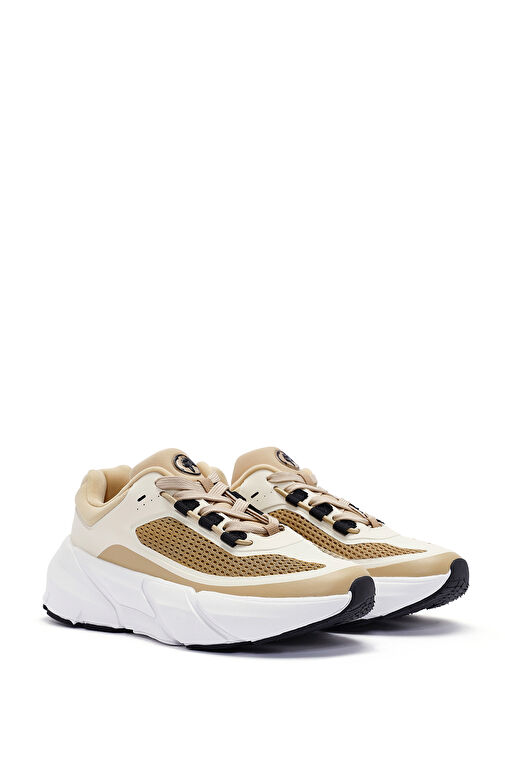 ACBC x Derimod Kadın Bej Bağcıklı Sneaker 24WFD435414 - Görsel 4