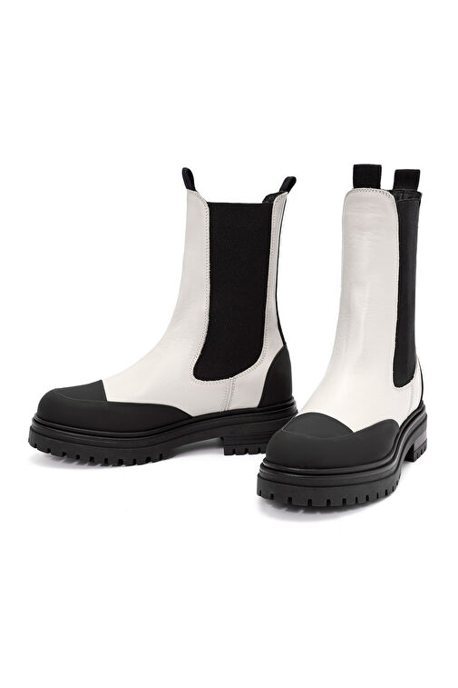 ACBC x Derimod Kadın Krem Chelsea Bot 24WFD435618 - Görsel 4