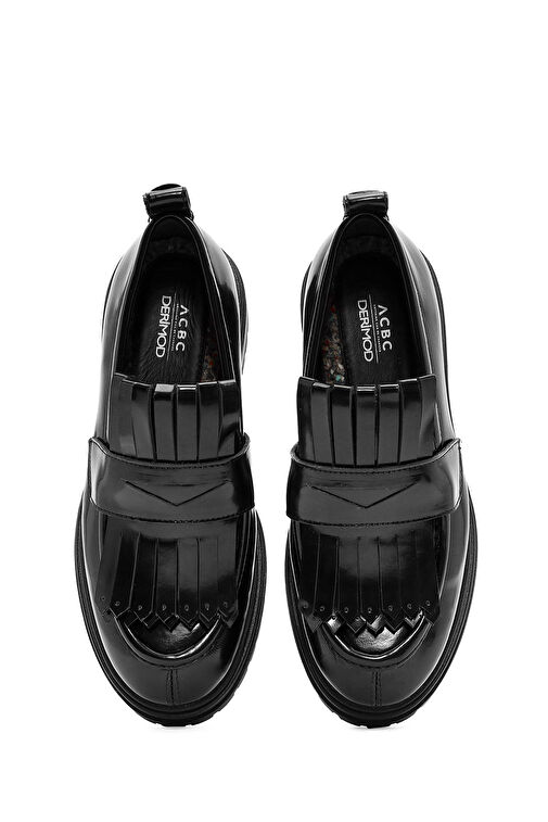 ACBC x Derimod Kadın Siyah Kalın Tabanlı Maskülen Loafer 24WFD435522 - Görsel 8