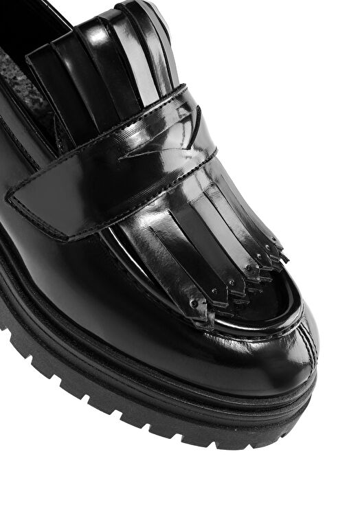 ACBC x Derimod Kadın Siyah Kalın Tabanlı Maskülen Loafer 24WFD435522 - Görsel 9