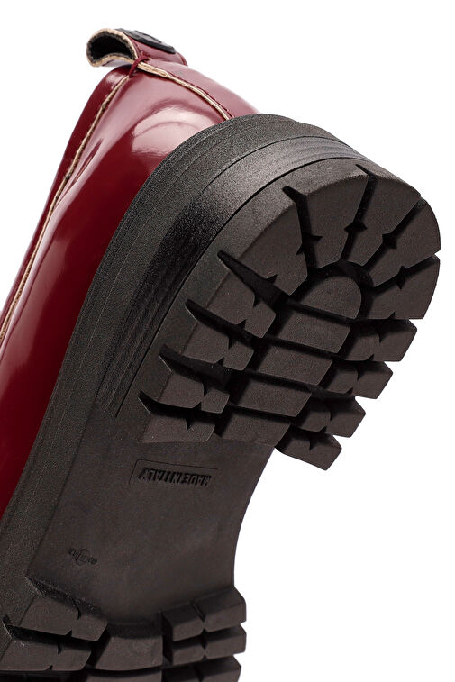 ACBC x Derimod Kadın Bordo Kalın Tabanlı Maskülen Loafer 24WFD435522 - Görsel 9