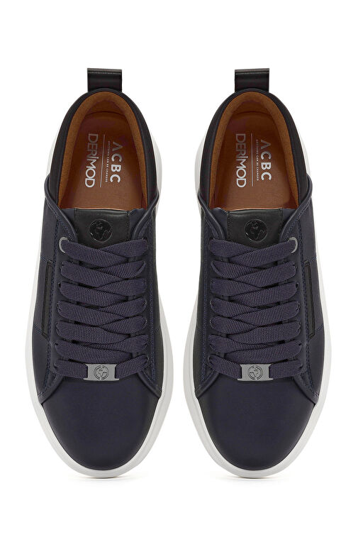 Derimod Lacivert Erkek Deri Sneaker 24WFD760018 - Görsel 9