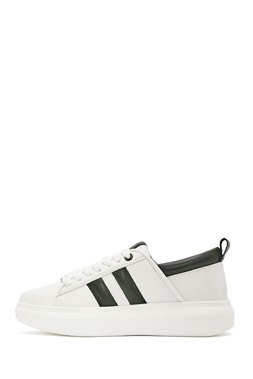 Derimod Beyaz-Yeşil Erkek Deri Sneaker 24WFD760118 - Görsel 5