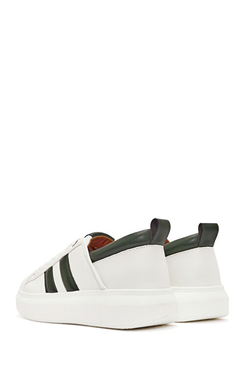 Derimod Beyaz-Yeşil Erkek Deri Sneaker 24WFD760118 - Görsel 7