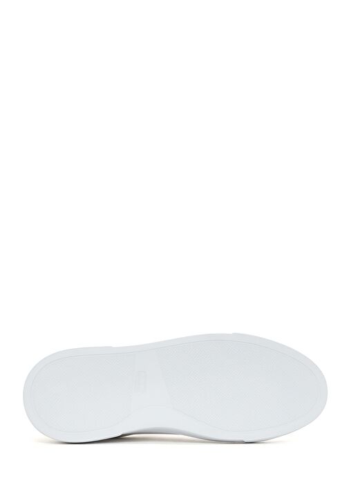 Kadın Beyaz Bağcıklı Deri Sneaker 25SFD370018 - Görsel 5